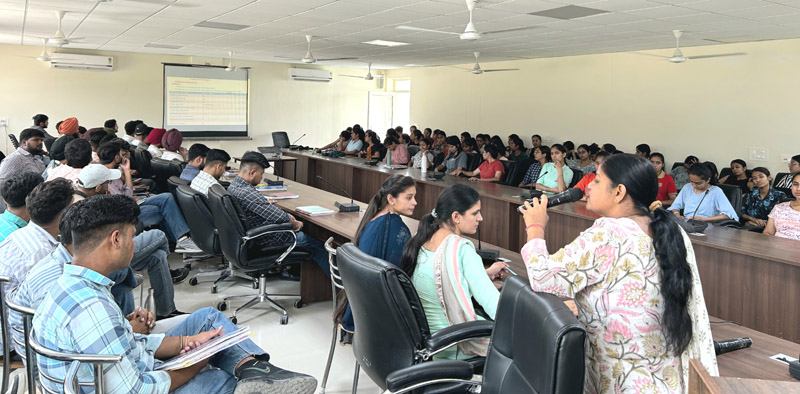 Orientation program regarding use of library held at PAU - Agriculture College, Ballowal Sonkhari
